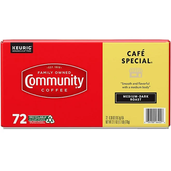 Community Coffee Café Special Medium-Dark Roast Single Serve, 72 ct. 5