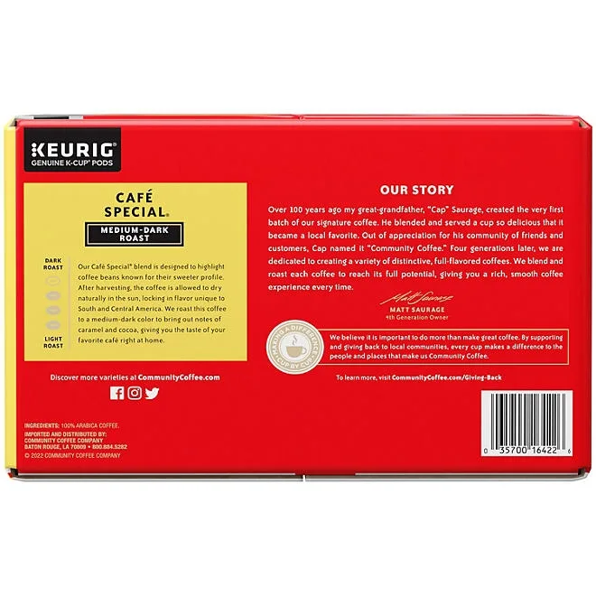 Community Coffee Café Special Medium-Dark Roast Single Serve, 72 ct. 4