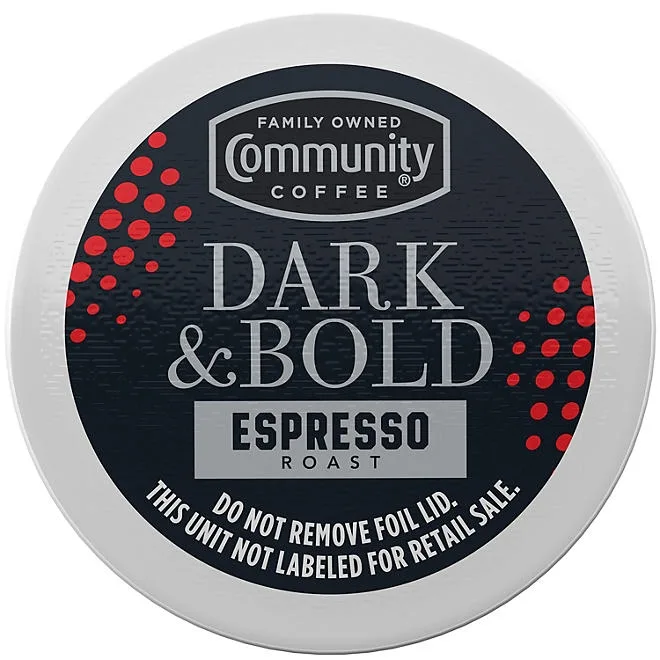 Community Coffee Dark and Bold Espresso Darkest Roast Coffee Pods, 72 ct. 4
