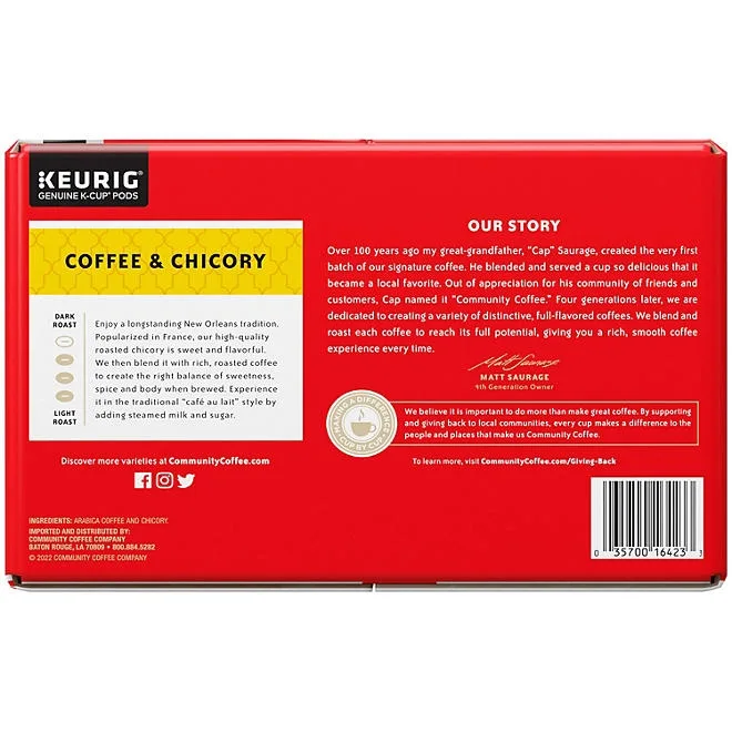 Community Coffee Coffee and Chicory Medium-Dark Roast Single Serve 72 ct. 4