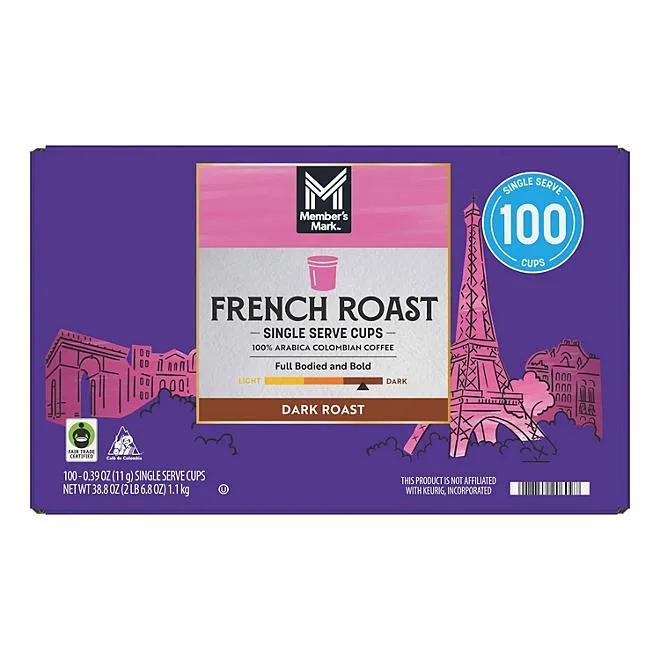 Member's Mark Dark Roast Coffee Pods, French, 100 ct. 4