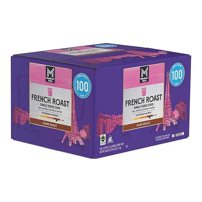 Member's Mark Dark Roast Coffee Pods, French, 100 ct. 3
