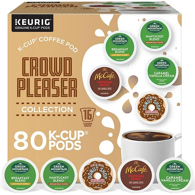 Crowd Pleaser Variety Pack, Single Serve Pods, 80 ct. 2