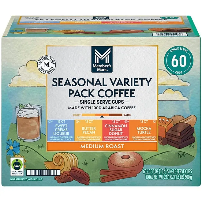 Member's Mark Medium Roast Spring Seasonal Coffee Pods, Variety Pack, 60 pk. 2