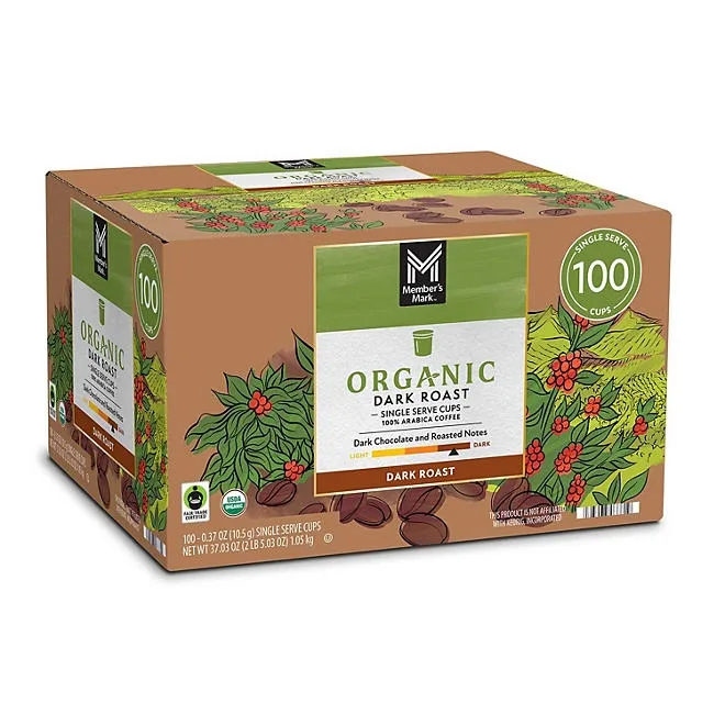 Member's Mark Organic Dark Roast Coffee Pods, 100 ct. 4