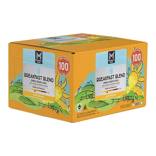 Member's Mark Breakfast Blend Light Roast Coffee Pods, 100 ct. 3