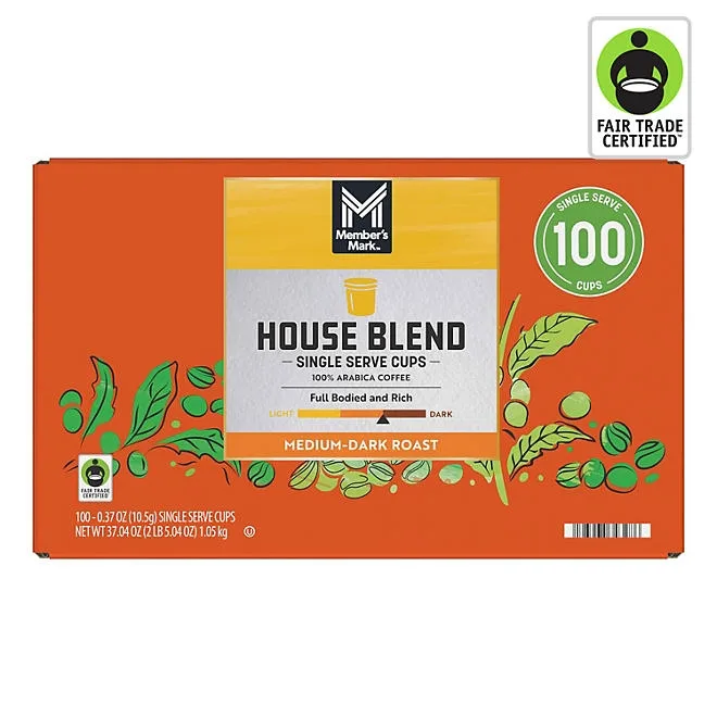 Member's Mark House Blend Medium Roast Coffee Pods, 100 ct. 2