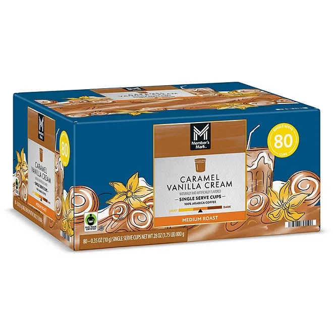 Member's Mark Medium Roast Coffee Pods, Caramel Vanilla Cream, 80 ct. 5