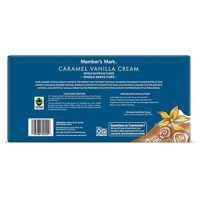 Member's Mark Medium Roast Coffee Pods, Caramel Vanilla Cream, 80 ct. 3