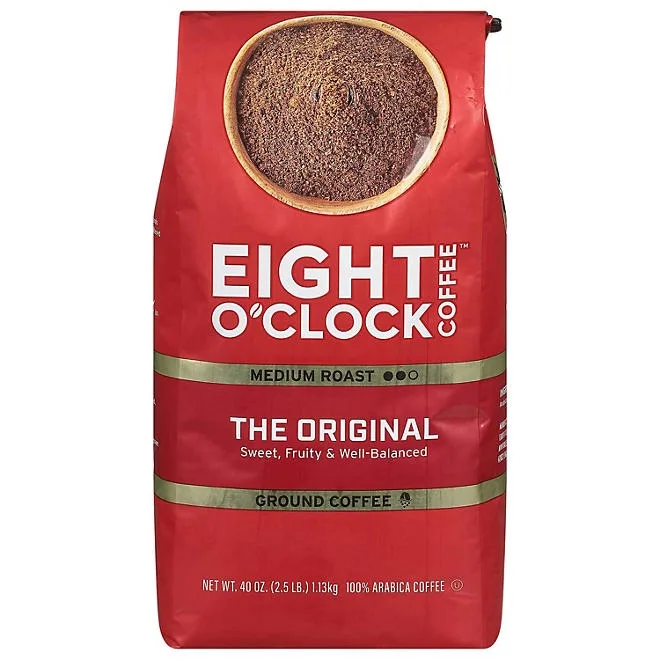 Eight O'Clock Medium-Dark Roast Ground Coffee, The Original, 40 oz. 2