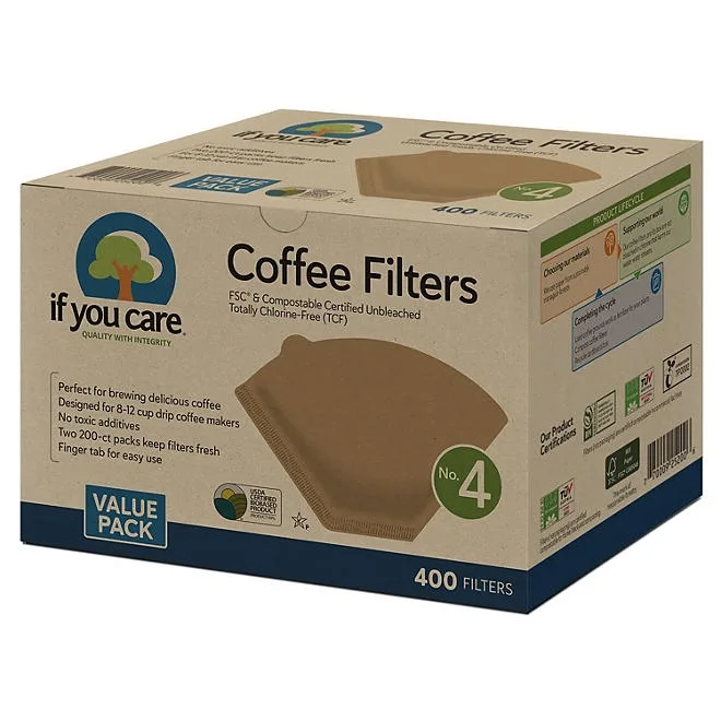 If You Care 4 Unbleached Coffee Filter, 400 ct. 2