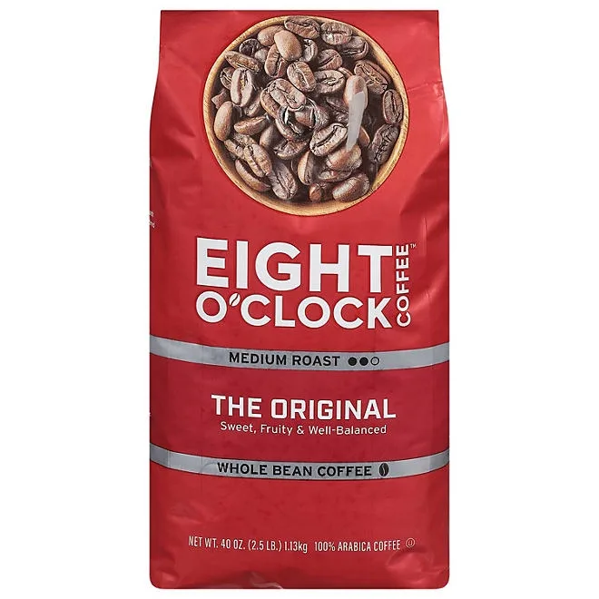 Eight O'Clock Medium Roast Whole Bean Coffee, The Original, 40 oz. 2