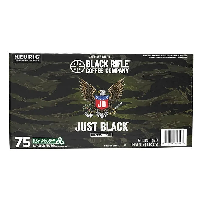 Black Rifle Coffee Company Just Black, Medium Roast K-Cup Coffee Pods, 75 ct. 2