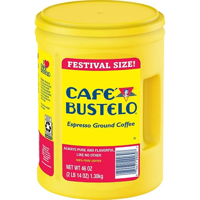 Café Bustelo Festival Size Dark Roast Ground Coffee, Espresso 46 oz. 2