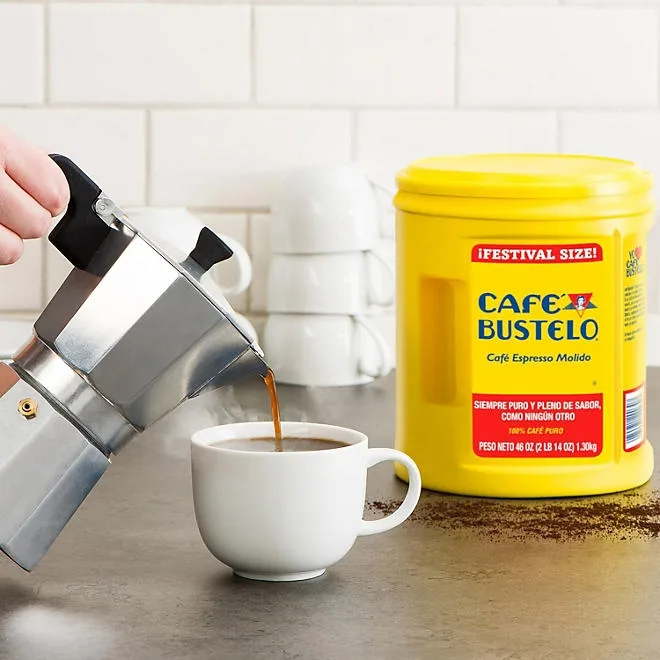 Café Bustelo Festival Size Dark Roast Ground Coffee, Espresso 46 oz. 4
