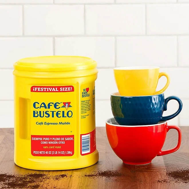 Café Bustelo Festival Size Dark Roast Ground Coffee, Espresso 46 oz. 5