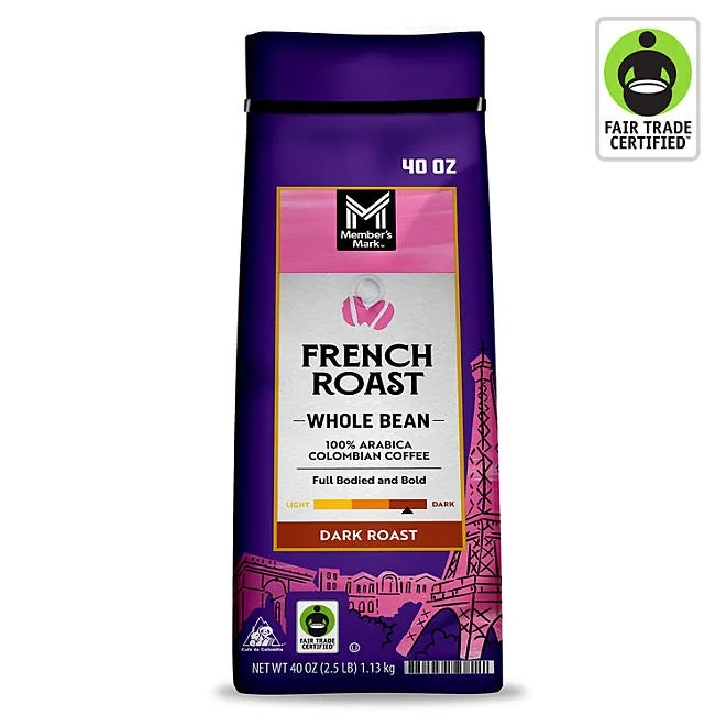 Member's Mark French Roast Whole Bean Coffee, 40 oz. 2