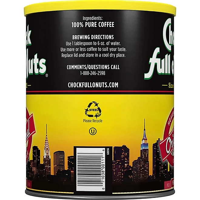 Chock full o'Nuts Heavenly Ground Coffee, Original Blend, 48 oz. 4