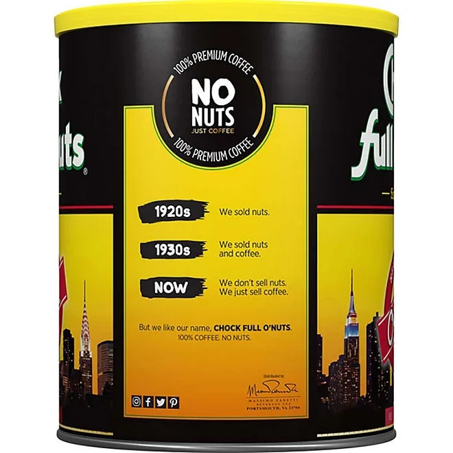Chock full o'Nuts Heavenly Ground Coffee, Original Blend, 48 oz. 3
