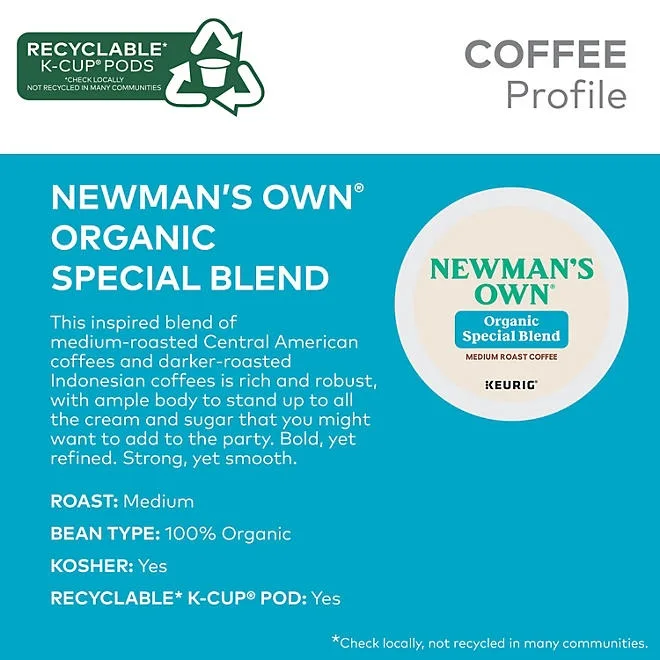 Newman's Own Organics Medium Roast K-Cup, Special Blend, 80 ct. 4