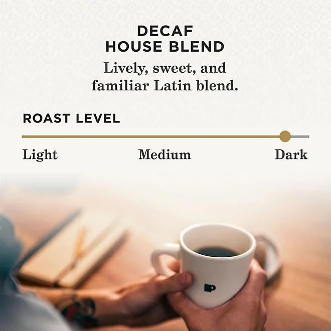Peet's Coffee Decaf Dark Roast K-Cup Pods, House Blend 75 ct. 4