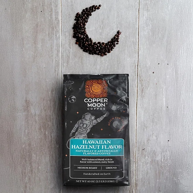 Copper Moon World Medium Roast Ground Coffee, Hawaiian Hazelnut, 40 oz. 3