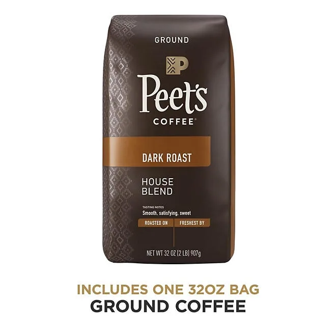 Peet's Coffee Ground Dark Roast, House Blend 32 oz. 3