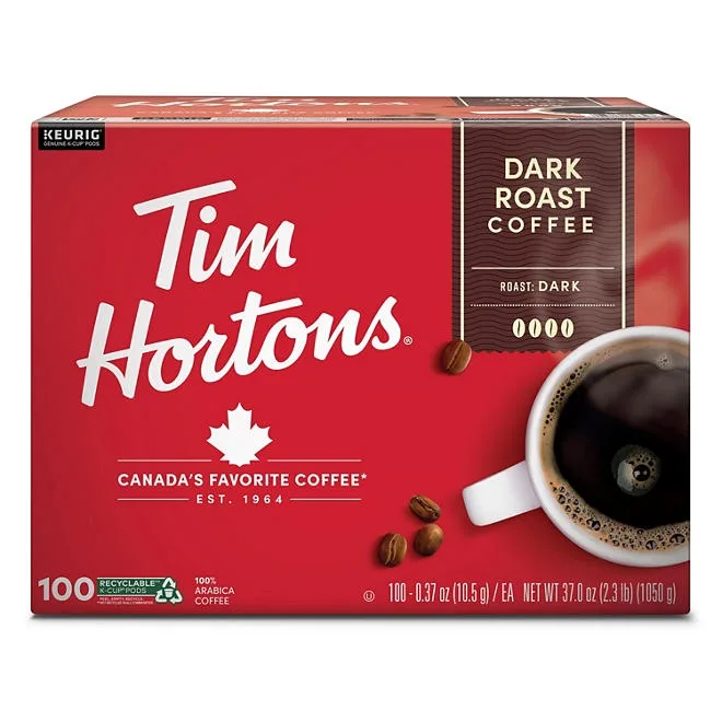 Tim Hortons Premium K-Cup Coffee Pods, Dark Roast, 100 ct. 2