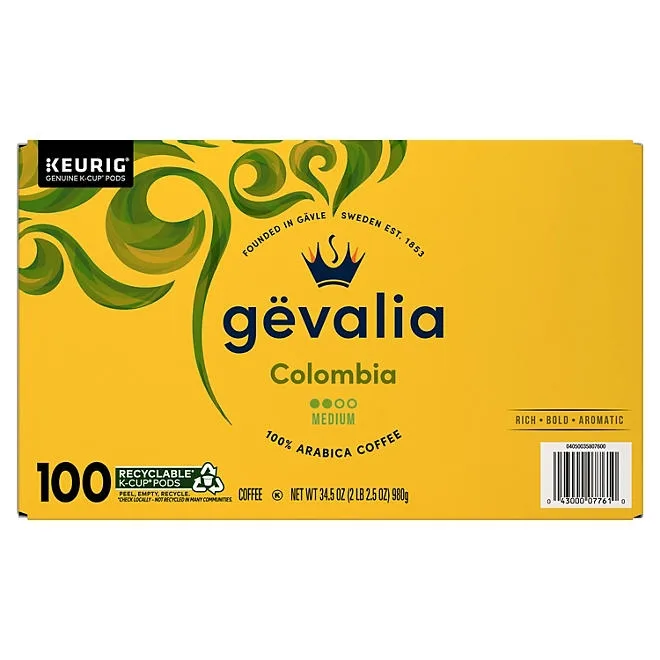 Gevalia Colombia Blend Medium Roast K-Cup Coffee Pods 100 ct. 4