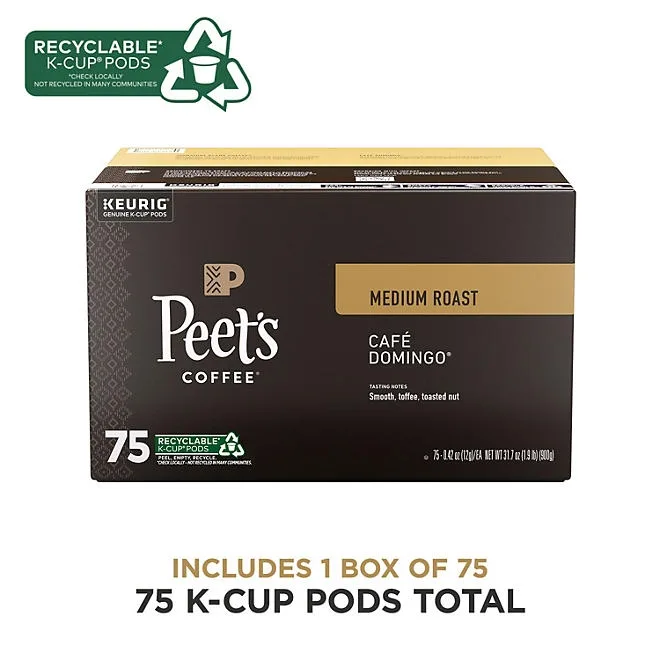 Peet's Coffee Medium Roast K-Cup Pods, Café Domingo 75 ct. 3