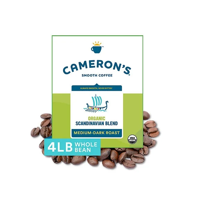 Cameron's Organic Whole Bean Coffee, Scandinavian Blend 64 oz. 2