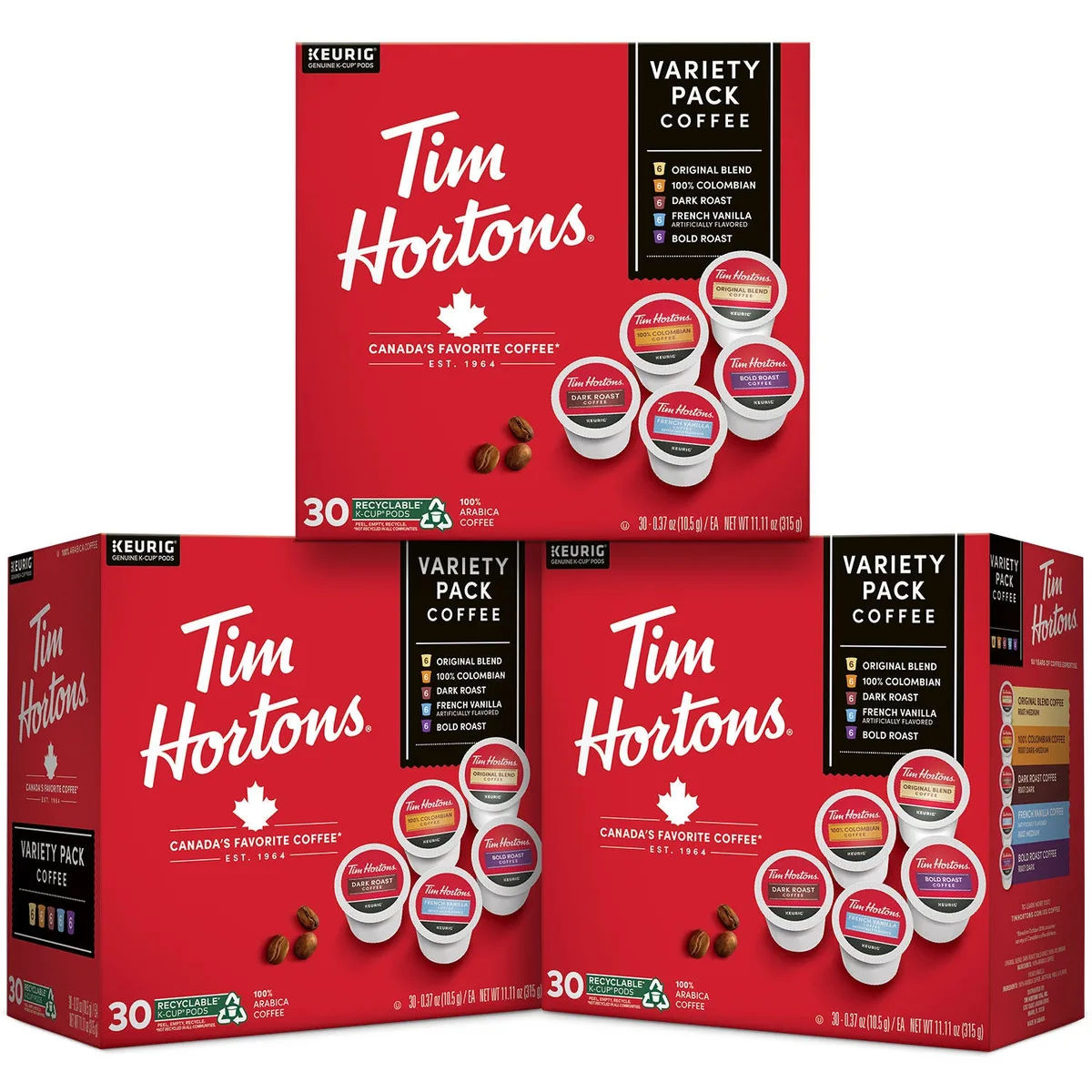 Tim Hortons K-Cup Coffee Pods, Variety Pack, 90 ct.