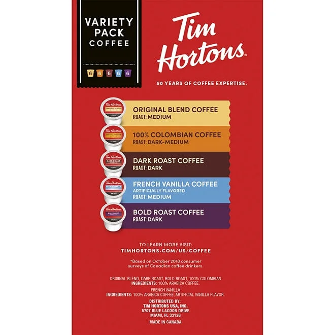 Tim Hortons K-Cup Coffee Pods, Variety Pack, 90 ct. 5