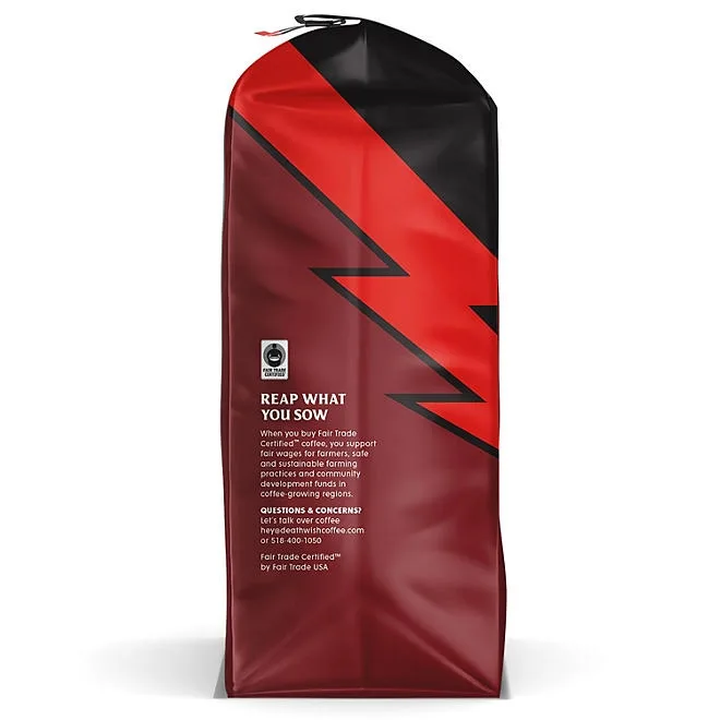 Death Wish Organic Dark Roast Ground Coffee, 34 oz. 4