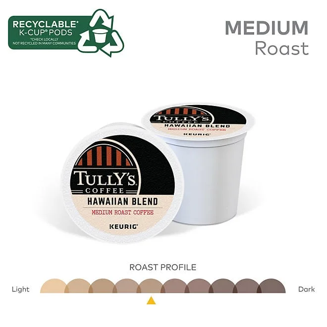 Tully's Coffee Medium Roast K-Cup Pods, Hawaiian Blend, 80 ct. 5