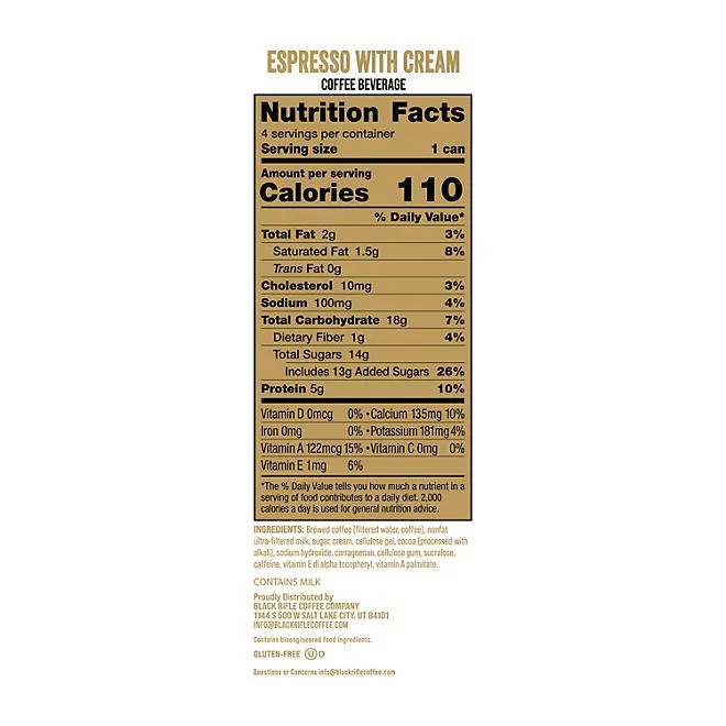 Black Rifle Coffee Company Espresso Cream 11 fl. oz., 12 pk. 3