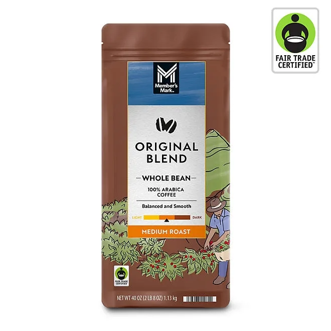 Member's Mark Original Medium Roast Whole Bean Coffee, 40 oz. 2