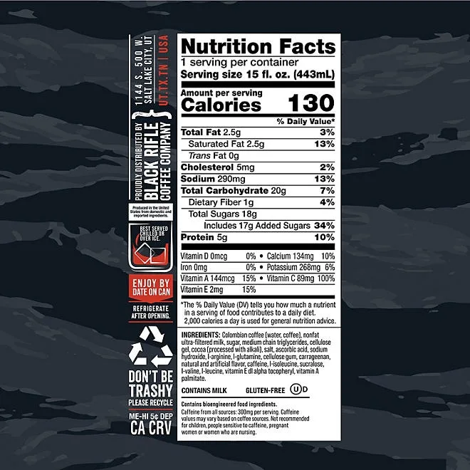 Black Rifle Coffee Company Espresso 300 Mocha 15 fl. oz., 12 pk. 3