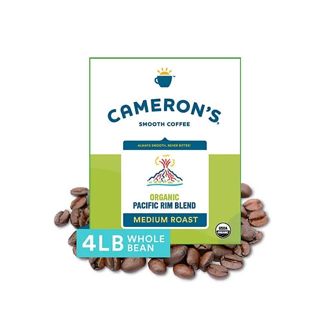 Cameron's Pacific Rim Medium Roast Organic Whole Bean Coffee 64 oz. 2
