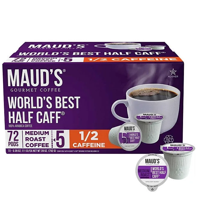 Maud's Half Caff Medium Roast Coffee Pods, 72 ct. 2