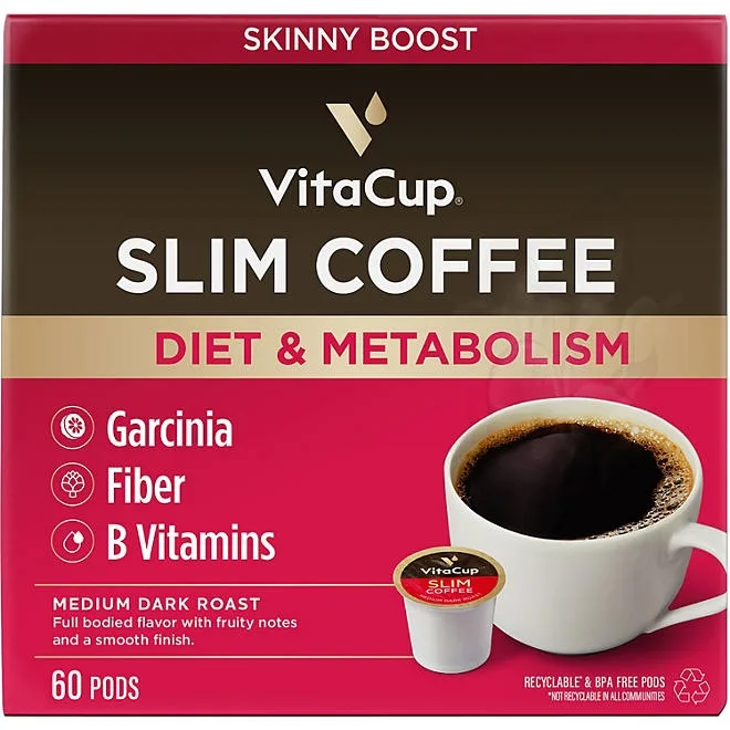 VitaCup Medium-Dark Roast Single Serve Coffee Cups, Slim Blend 60 ct. 2
