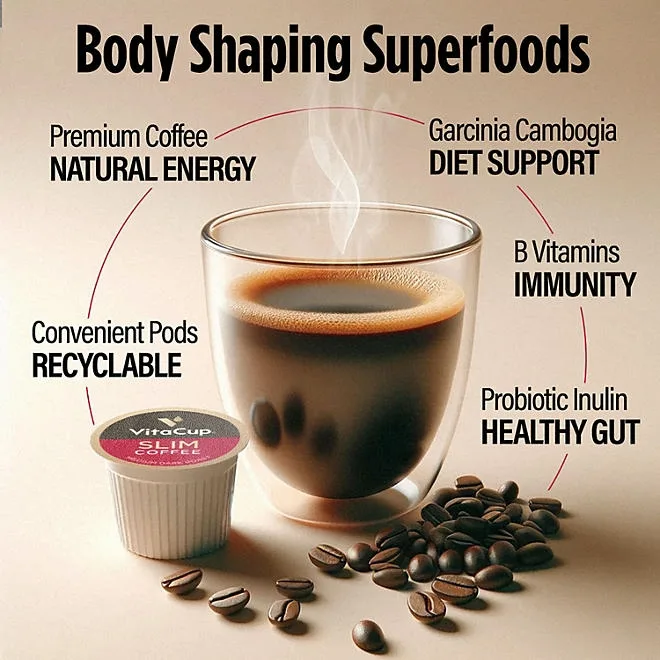 VitaCup Medium-Dark Roast Single Serve Coffee Cups, Slim Blend 60 ct. 4