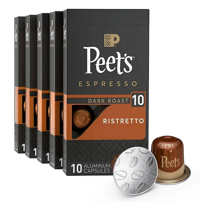 Peet's Coffee Ristretto Intensity 10 Dark Roast Coffee Pods, 50 ct. 2