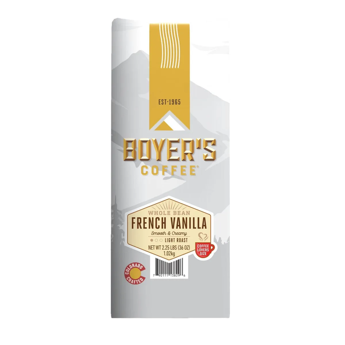Boyer's Coffee Whole Bean French Vanilla, 36 oz.