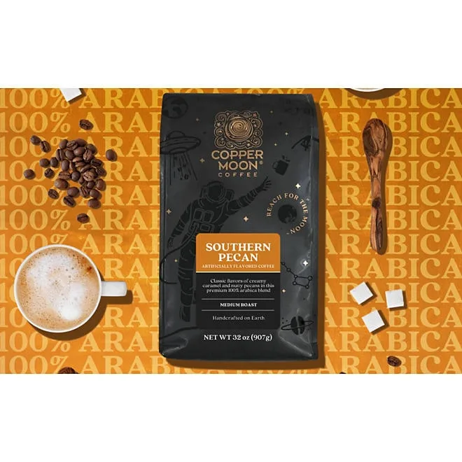 Copper Moon Medium Roast Whole Bean Coffee, Southern Pecan, 32 oz. 3