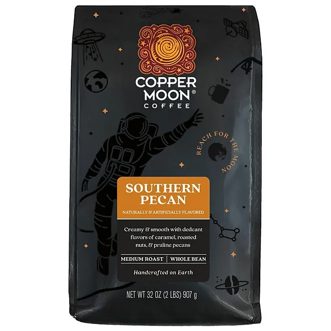 Copper Moon Medium Roast Whole Bean Coffee, Southern Pecan, 32 oz. 2