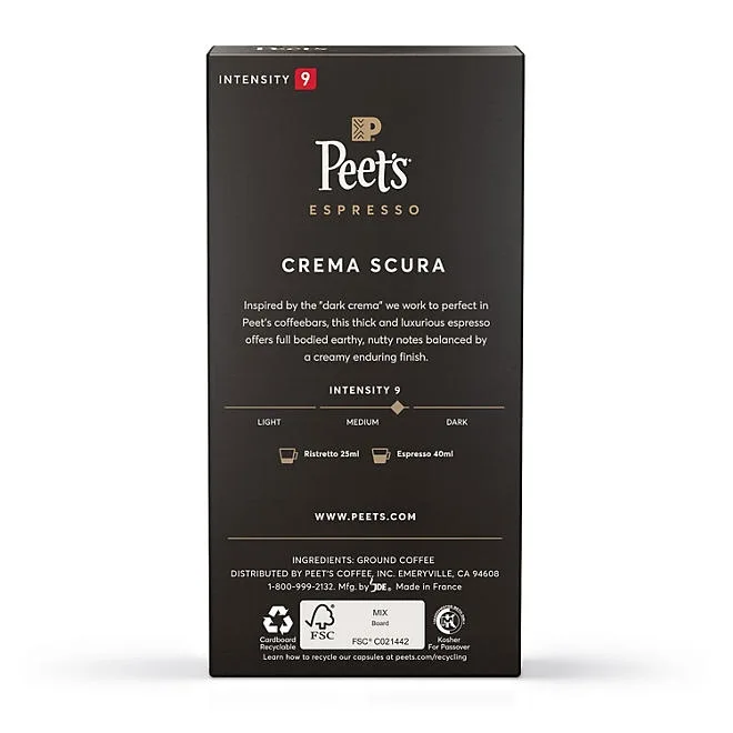 Peet's Coffee Crema Scura Intensity 9 Medium Roast Pods, 50 ct. 3