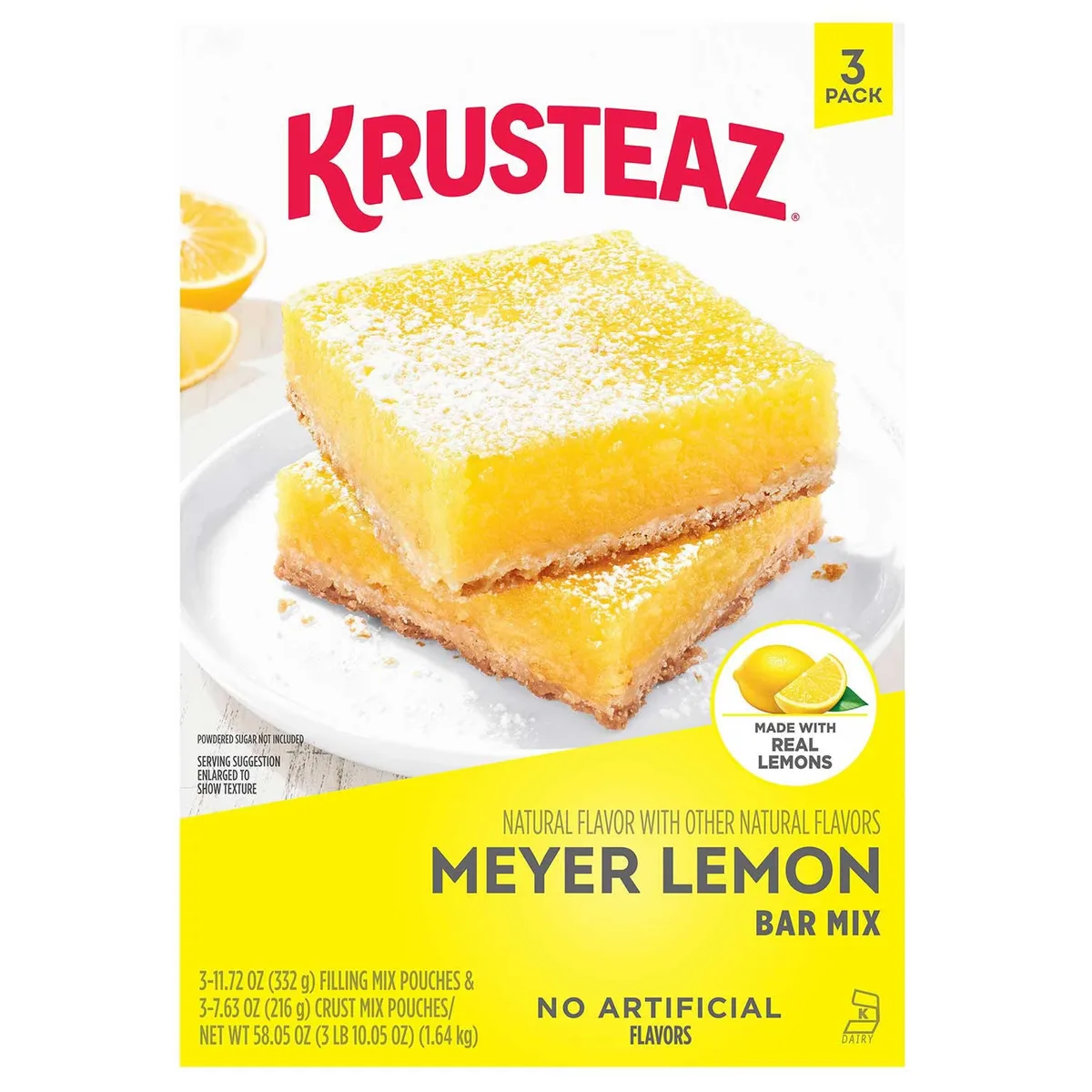 Krusteaz Meyer Lemon Bar Mix, 3 pk.
