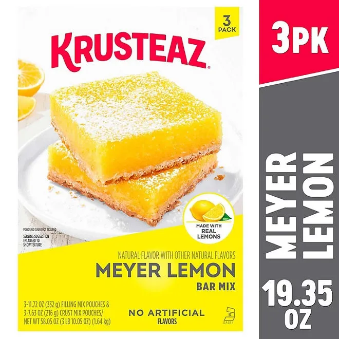 Krusteaz Meyer Lemon Bar Mix, 3 pk. 3