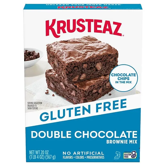 Krusteaz Gluten Free Double Chocolate Brownie Mix, 20 oz. 2